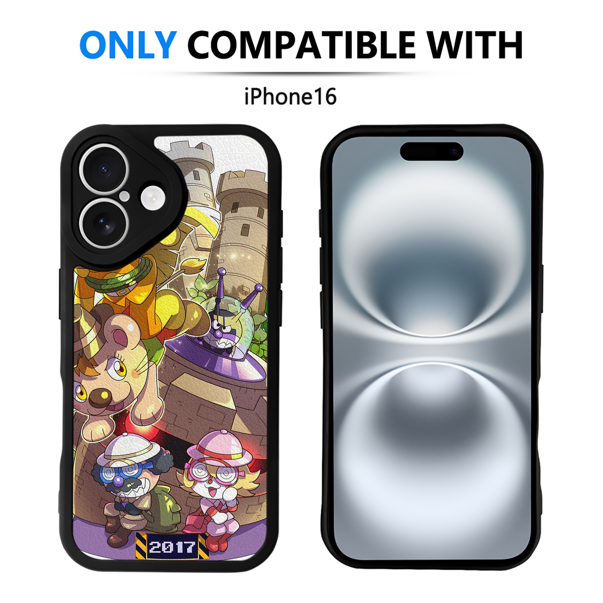 （画像用） アンパンマン Anpanman 【iPhone 16シリーズ対応】シリコンスマホケース（レザー調） 材質：シリコン